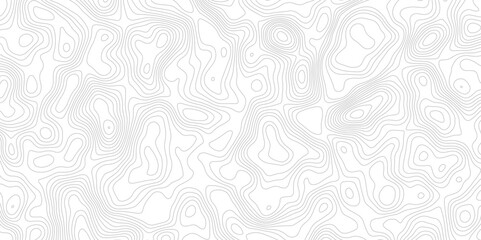abstract topographic map with contour lines terrain in black and white style, illustrating elevation changes and geographical features with precision.	