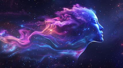 Cosmic Whispers: The Fusion of Soul and Nebula