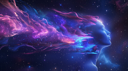 Cosmic Whispers: The Fusion of Soul and Nebula