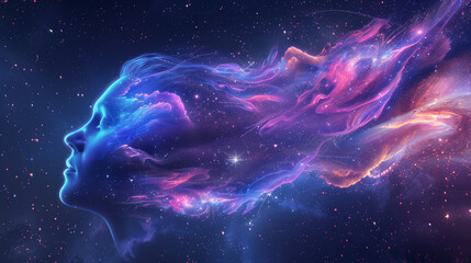 Cosmic Whispers: The Fusion of Soul and Nebula