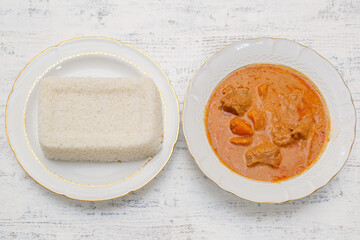 Mafé de boeuf – plat ouest-africain traditionnel. La cuisine malienne. 