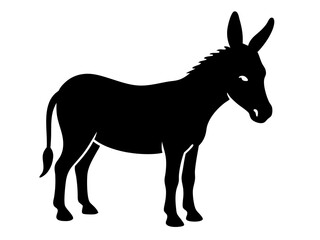 Donkey Animal Silhouette Vector Illustration