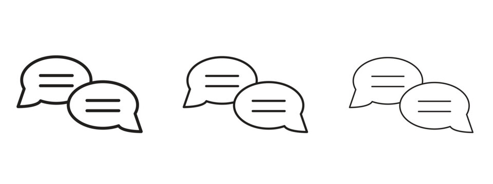Text chat icon. Premium quality symbol. Vector sign for mobile apps