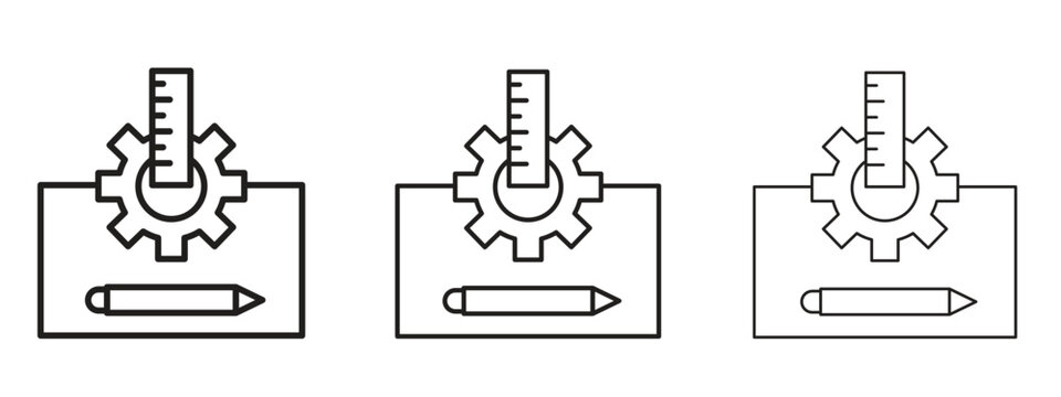 Prototyping icon. Premium quality symbol. Vector sign for mobile apps
