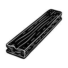 Isolated black and white wooden plank vector illustration for construction and design projects