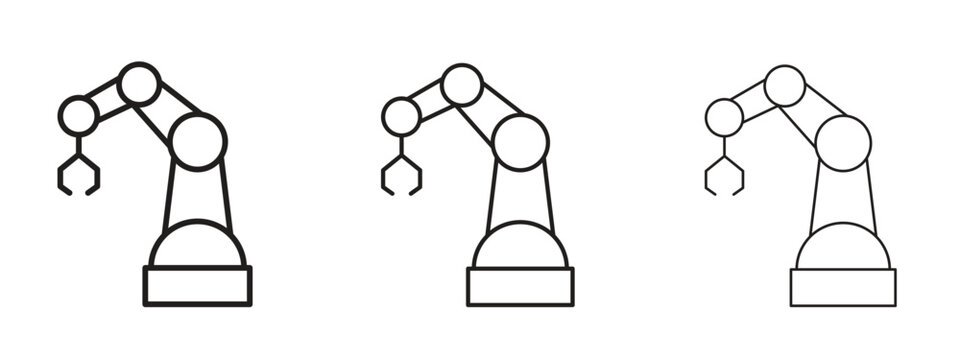 Industrial robot icon. Premium quality symbol. Vector sign for mobile apps