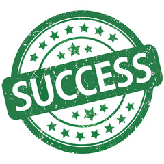 Achieve Success: Motivational Green Stamp Graphic