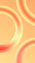 Yellow orange glowing gradient torus rings, poster banner background 