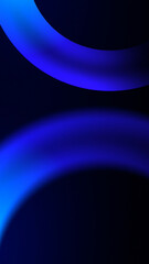 Blue and black glowing gradient torus rings, poster banner background 