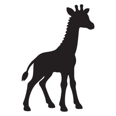 Giraffe head icon with prominent ossicones and graceful expression