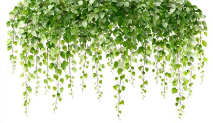 Lush green foliage cascading downwards