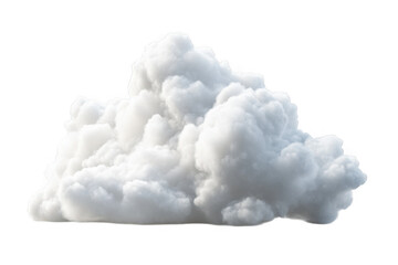 Fluffy cumulus cloud with realistic texture isolated on transparent background