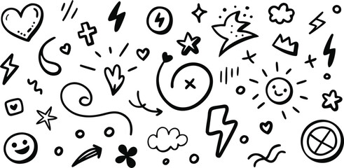 Cute Cat Illustration Design on transparent background