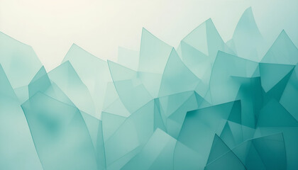 Obraz premium Abstract Teal Geometric Layers Background for Modern, Technology, and Clean Design
