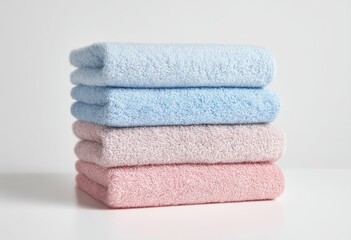 Stack of pastel-colored towels (1)