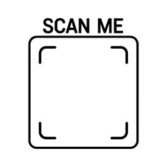 scan me qr code frame template

