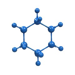 Molecular structure of a chemical compound isolated on white background