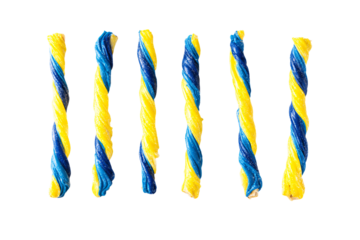 a group of twisted rope on a white surface