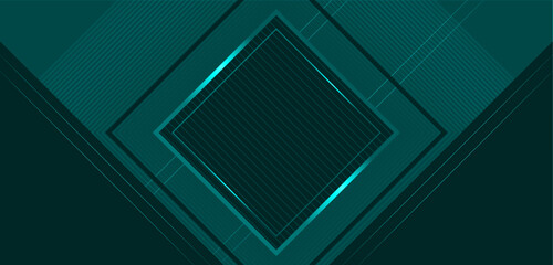Abstract gradient geometric background design | Futuristic teal glowing vector background | Modern square shape with seamless pattern suitable for banner, poster, seminar, business, campaign