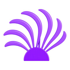 Fototapeta premium 3D Purple Abstract Swirls