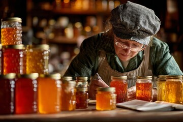 bartender pouring beer into glass