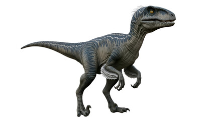 Raptor Dinosaur: 3D Model with Transparent Background