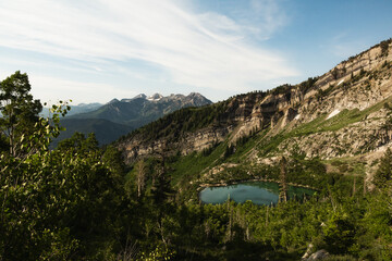 View of a mountain and a lake