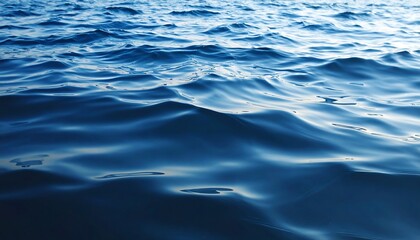 Close-up view of rippling deep blue water