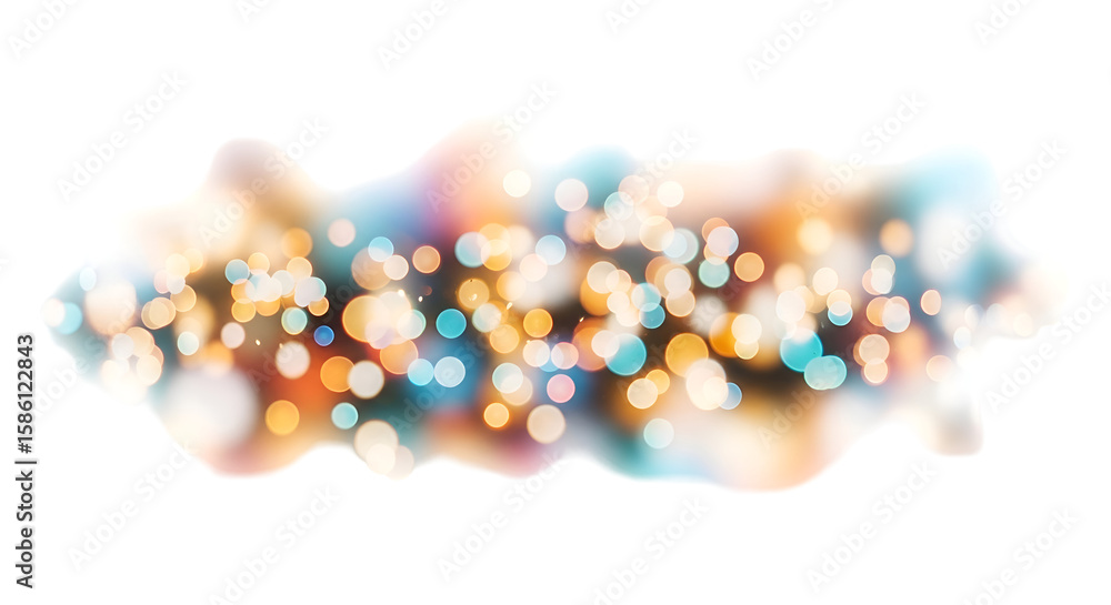 Poster create festive designs with transparent background bokeh lights