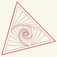 Hand-drawn vector triangle symbol for business concept design