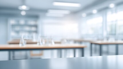 Blur lab class interior chemistry