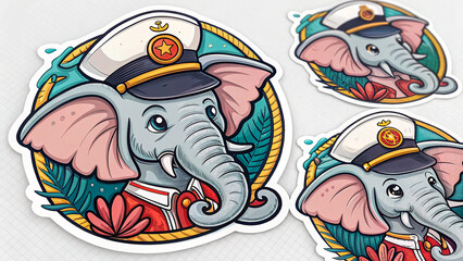 cartoon illustration of an elephant