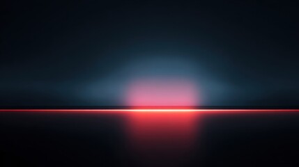 Abstract sunset landscape with horizon glow and vibrant pink and blue colors.