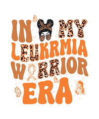 Bold leopard print leukemia warrior awareness design for t shirts and apparel.