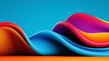 Vibrant blue abstract colorful background