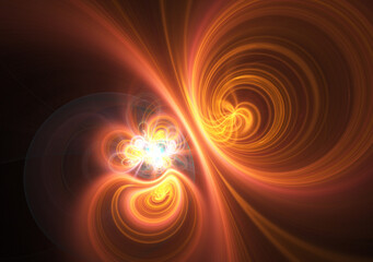 Fractal colored abstract on black background