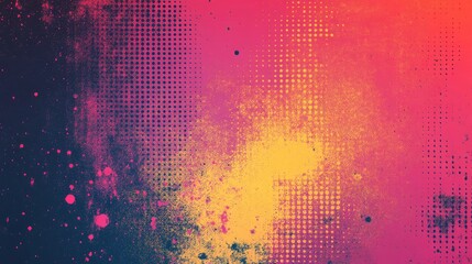 Grunge halftone gradient background with faded grit noise texture, vintage urban poster design.