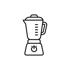 Thin Linear Icon of a Blender for Kitchen Use