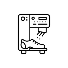 Thin Linear Icon of a Shoe Dryer for Home Use