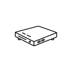 Thin outline icon of a network extender for Wi-Fi signal boosting