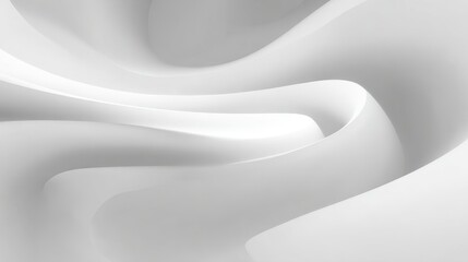 Futuristic white abstract background with geometric shapes and subtle gradient lighting.
