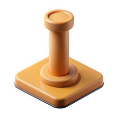 Orange traffic cone symbol isolated on transparent background for design