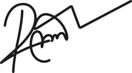 vector illustration of a zodiac sign, Signature, Black Signature