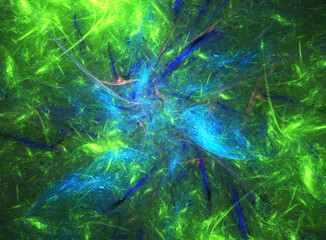 Fractal colored abstract on black background