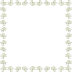 Fototapeta premium Baby shower frame. Doodle frame with colorful flower template. Cute empty frame box