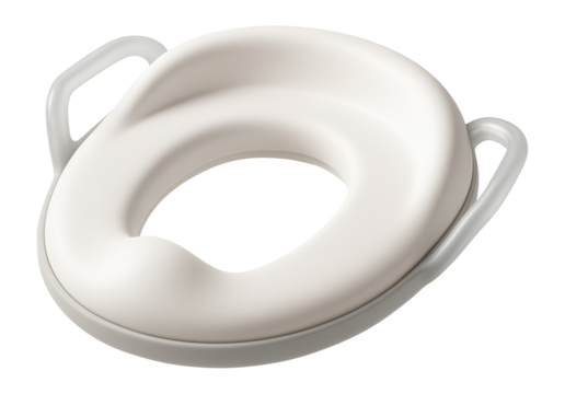 Child-friendly toilet seat insert with a smaller opening to help toddlers transition from potty training.