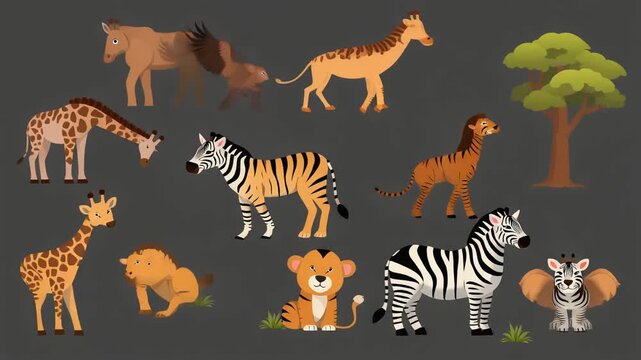 zebras and zebra,hayvanlar animasyonu , &ccedil;eşitli hayvanlar ,hayvanlar alemi 