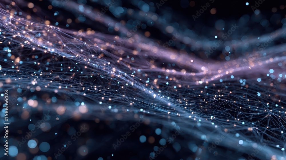 Poster digital background perfect for tech processes, neural networks, artificial intelligence, data transf