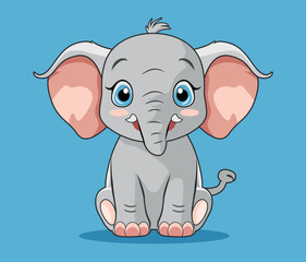 Cute Elephant Illustration