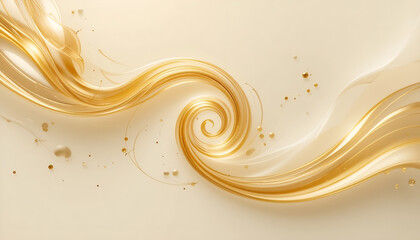 Abstract Golden Swirl Lines Background for Luxury, Elegance, Cosmetic, and Celebration
